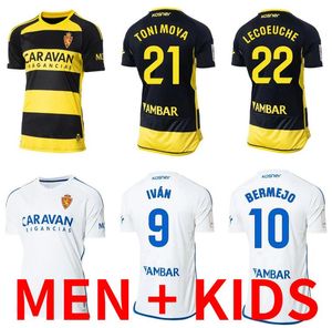 23 24 حقيقية Zaragoza Fran Gamez Soccer Jerseys Zapater 2023 2024 Jersey Pombo Shinji Kagawa Football Dorts Guti Javi Ros Men Kids L. Suarez Camiseta de Futbol