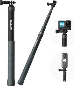 Tripods selfie stick is invisible and suitable for 120c m472inc heswhile theTE LES INcarbo nfiber water proofexten dedmonop odissui ta bleforGo Pro Ma xHe L230912