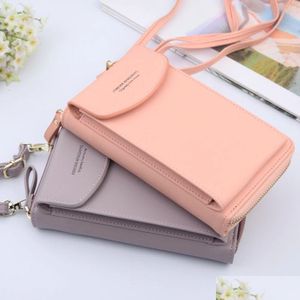 أكياس تخزين حقائب اليد الشهيرة العلامة التجارية Pu Crossbody Phone Phone Mostuters كبيرة السعة سعة كبيرة