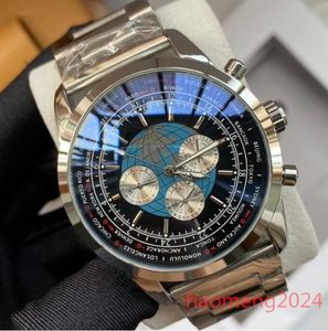 U1 Top AAA Bretiling Orologio da uomo nuovo Transocean B06 B01 B03 Navitimer Cronografo Movimento a batteria Quarzo Quadrante argento 50esimo anniversario Orologi da polso in acciaio inossidabile