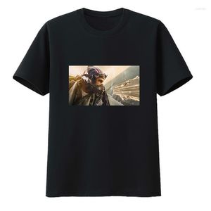 Erkek Tişörtleri Film Top Gun Pamuk T-Shirts Uçak gemisi Güverte Geri Kalkış Sahnesi Giyim Yaz Üstleri Y2K Adam Erkek Giysileri Yenilik Teknolojisi