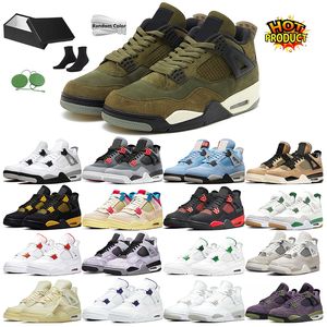 4s Jumpman 4 Men Basketball Shoes Medium Olive Military Black Cat Cacao Wow Pine Green Red Cement Bred Sail women sneakers trainers sports