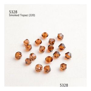 Lösa ädelstenar Roviski Element 1440pcs/Lot 4mm Colors Rhombus Diamond Crystal Bead Throught Hole ädelsten för smycken och C DHGARDEN DHKTA