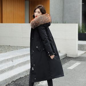 Damen Trenchcoats Winterjacken mit Pelzkragen