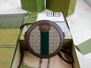 Rund väska 18 cm serie cirkulär handväska kvinnor designer lyx totes handväskor crossbody läder klassisk vintage crossbody koppling väskor