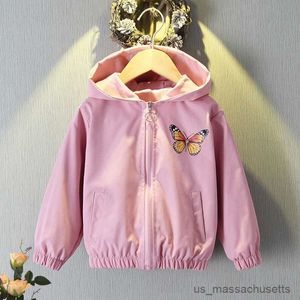 Куртки 2, 7, 8, 9, 10, куртка-бабочка для девочек, осенняя ветровка с капюшоном на молнии, пальто, верхняя одежда для мальчиков, детская одежда R230912
