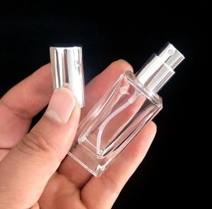 15 ml szklane perfum butelki przenośne przezroczyste puste butelki z perfumami Travel kosmetyczne butelki opryskiwacze SN4218