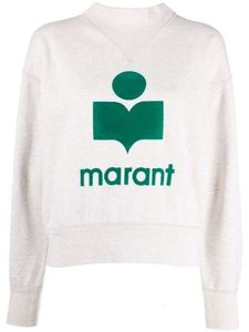 24SS Isabels Marant Marant 여성 스웨트 셔츠 Isabels 새로운 인쇄 삼각형 목 풀버 여성 긴 소매 511