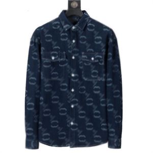 NIEUW Herenoverhemden Denim overhemd Damesoverhemden merk casual modeontwerper Casual overhemden Paar jas