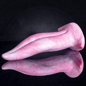 Massaggio YC294 Fard in silicone Colore Lingua Morbido Gioco per adulti Masturbazione Giocattoli del sesso per le donne Massaggio labbra o clitoride Succhiare vibratori283f