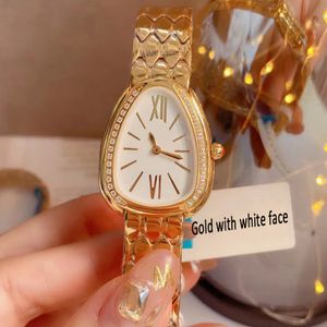 レディースウォッチ豪華なゴールドクォーツの女性のためのウォッチステンレススチールダイヤモンド腕時計