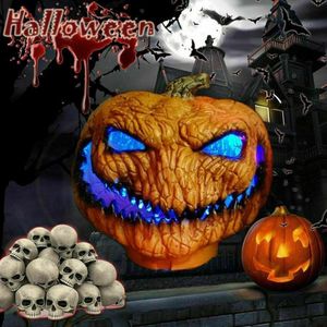 Other Event Party Supplies Halloween Pumpkin Lantern Ghost LED Lamp Jack-O-Lantern Festival Glowing Pumpkins Horror Prop Outdoor Decor Halloween Decoration 230912