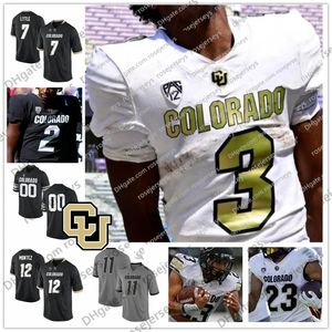 Custom 2023 Colorado Buffaloes Shedeur Sanders Трэвис Хантер Шайло Сандерс Дилан Эдвардс Ксавьер Уивер Джимми Хорн-младший Элтон Маккаскилл Мужская молодежная футбольная майка S-5XL