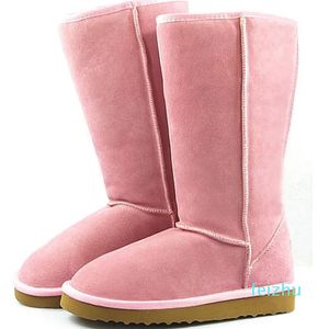 Wysokiej jakości klasyczny but dla kobiet śnieżnych skórzanych butów śnieżnych