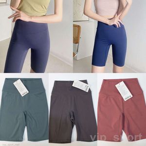 Lu Align Lu Seamless Yoga Fitness Fifth Pants Lady träning Shorts Women Sport 5 Kort jogging Yogas Pant High midjebyxor snabbt torrt skinkelyftmode