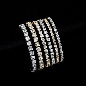 European and American tennis braclets Hiphop Tide 14k gold plated Zirconmicroencased 3mm 4mm 5mm bracelet6066915319S