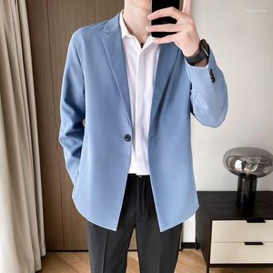 Garnitury męskie 2023 MENS BLAZER Fashion Business swobodna wysokiej klasy koreańska wersja Trend Clothing Przystojny mujer