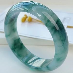 Natürliches Jade-Armband mit blauen Blumen, eleganter Prinzessinnen-Schmuck