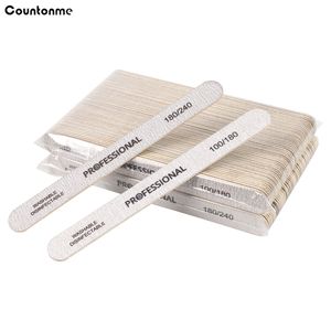 Nail Files 50Pcs/100Pcs Wooden Nail File Strong Thick Stick 100/180 Wood Buffers File 180/240 Grit Emery Board Manicure Acrylic Nail Supply 230912