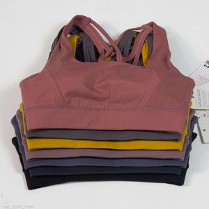 Lu Align Lu Donna Yoga Reggiseno incrociato sulla schiena Esercizio sportivo Top Lady Petto Lingerie Gilet da allenamento Reggiseno con pettorina Canotte da palestra Antiurto Yoga Abbigliamento Moda