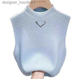 Men's Sweaters Autumn Designer Women Sweaters Woman Knit Sweater Vest Womens Sweaters Designer Summer Parties Womens Knit Shirt Sexy Fashion Top Block L230912