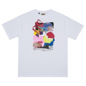 Galleries Dept Harajuku 23SS Spring Vintage Washed Letters Printed Colored Ritning Logo T Shirt Loose Overized Hip Hop Unisex Short Sleeve Tees 07