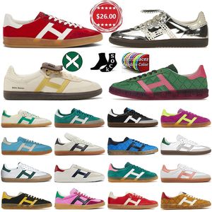 2023 Original Og Sambas Indoor Vegan Gazelle Wales Bonner Shoes Designer Mens Womens Classic Pink Velvet Black White Gum Monogram Sneakers Dhgate Trainers Size 36-45