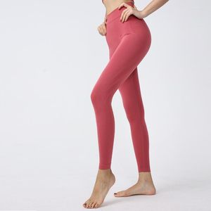 Active Pants Women's z logo wysokim jogą Lycra Lycra oddychająca siłownia biegnący legginsy seksowne biodra