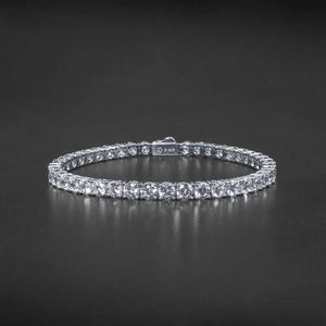 Vvs Lab Diamond Jewelry 925 Silver Igi Certificate 4mm Round Cut Hpht Perfect Diamond Lab Grown Diamond Chain Tennis Bracelet