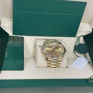 Luxury Wristwatch Day Date President 40mm Yellow Gold Champagne men's Watch 228238253V