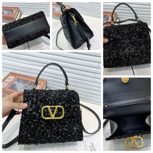 Bolsa de desenhista Valen Bolsas Incrustadas Bolsa Artesanal Novo Designer Bolsas Valantino 2023 Bolsa Primavera Verão para Mulher Tecido Mulheres Versátil Moda Tote Casual One Sh Z EFHC