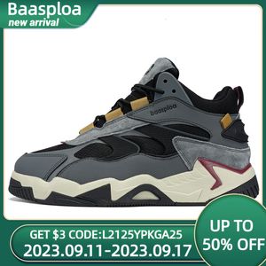 Модельные туфли Baasploa, мужские зимние кроссовки, кожаные непромокаемые спортивные туфли для мужчин, удобные плюшевые теплые мужские кроссовки, нескользящие 230912