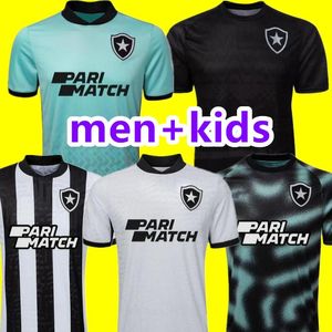 23 24 Botafogo Mens Soccer Jerseys Soares Matheus Babi Bernardo 2023 2024 O.Sauer Home Черно -белый 3 -й футбольный рубашка тренировать.