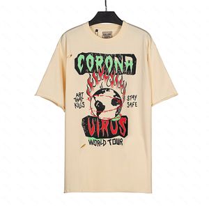 Gallerie DEPT Harajuku 23SS Primavera Vintage Lavato Lettere Stampate ART CHE UCCIDE WORLD TOUR T-shirt con logo T-shirt ampia oversize Hip Hop unisex a maniche corte D2