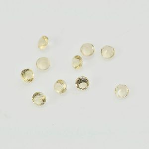 Loose Gemstones 50Pcs/Lot Round Brilliant Cut Facet 1-4Mm Factory Wholesale Chinese Natural Citrine Gemstone For Jewelry Mak Dhgarden Dhqhr