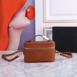 Pure Leather Shoulder Bag Box Bags Handbag Deer Skin Pattern Flip Zipper Closure Removing Straps Hardware Letter Badge High-capacity High-quality