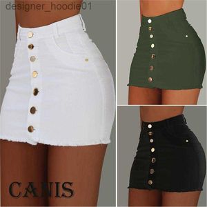 Skirts Skirts Women's Pencil Denim Jean Mini Skirt High Waist Casual Party Bodycon Short Dress Holiday A-line L230912