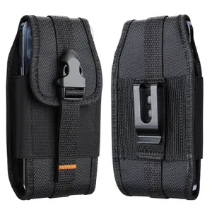 Heißer Verkauf Universal Nylon Taille Fall Beutel Holster Gürtel Clip Abdeckung Für iPhone 15 14 13 12 11 Serie Für Samsung Handy Taille Tasche Mit Kreditkarte Slot