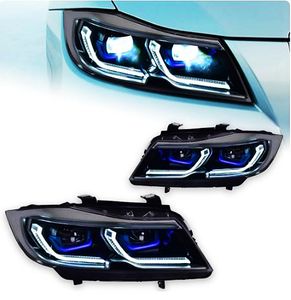 LED Headlight For BMW E90 Headlights 2005-2012 320i 318i 323i 3 Series Hid Bi Xenon Beam Running Lights