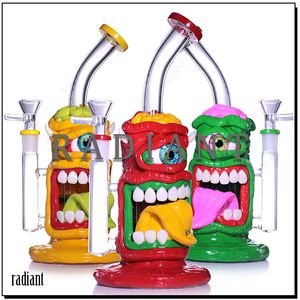 1PC Glass Bong 3D Hookah Hallowen Style Funny Hookah with Bowl Smoking Accessories