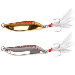 Esche esche in metallo Vib Leech Spinners Cucchiaio 25g 35g 5g 75g 10g 15g 20g Esche artificiali Richiamo Attrezzatura da pesca per spigola Luccio persico 230911