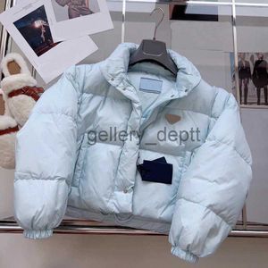 Womens Down Parkas Designer luxury down jacket women parka fashion with inverted triangular sleeves removable Downs parkas Vest winter short coat jackets Size SL J2