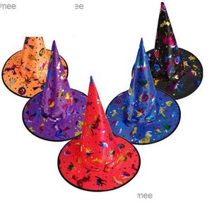 Party Hats 1 Halloween Witch Hat Adt Childrens Colorf Makeup Ribbon Decoration Role Playing Prop Z230809 Drop Delivery Home Garden Fes Dhmqz