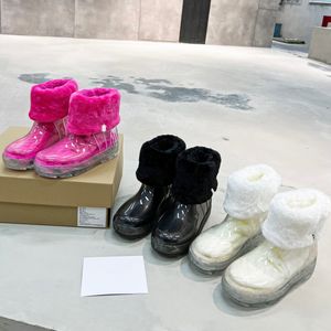 Projektant Australia Snow Boots Women Ultra Mini Rain Boots Ruble Winter Rainboots Platforma Kidka Przezroczyste Jelly UG Botki na zewnątrz WGG Buty WGG 35-40