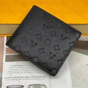 Designer Card Holder Wallets Short Case Purse Embossing Leather billfold Womens Men Purses Credit Coin Clutch Mini Wallet Bag Brow267m