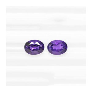ゆるい宝石10pcs/lot dark purple10x12-15x20mm楕円形のブリリアントファセットカット100％本物の自然アメジストクリスタル高q dhgarden dhice
