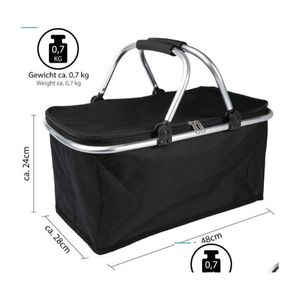 Storage Bags Portable Picnic Lunch Bag Ice Cooler Box Travel Basket Cool Hamper Shop Q2 Drop Delivery Home Garden Housekee Organizati Otuaf