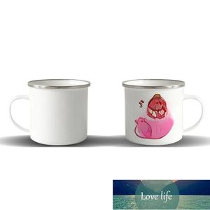 Simple Sublimation Enamel Coffee Mug 12oz Camping Mug Metal Blank Coffee Cup Enamel Steel Tumblers Sea Shipping