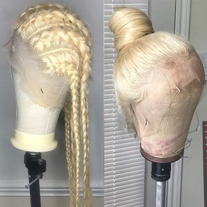 骨ストレート13x4レースフロントウィッグ613ハニーブロンドヒューマンヘアウィッグスブラジル40インク女性合成のためのカラーレースの正面ウィッグ