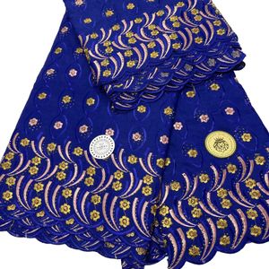 KY-5146 tecido de renda voile suíço multicolorido com strass costura artesanal pano de algodão 2023 mais recente 5 jardas mulheres banquete festa vestidos formais femininos verão